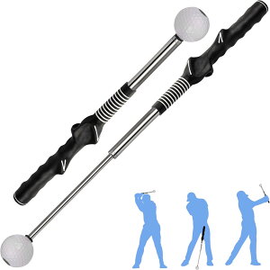【100円クーポンあり】ゴルフ練習スイング器具 矯正グリップ付き 伸縮式 スイングトレーナー ゴルフ素振り いつでもどこでも練習できる 飛距離アップ