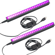 ブラックライト led 紫外線ライト 2本 5W USB給電式 ブラック ライト 蛍光灯 UVライト レジン用 硬化ライ…