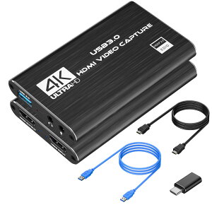 HDMI�L���v�`���[�{�[�h 4K���̓p�X�X���[ �ASwitch�Ή��t��HD 1080P 60FPS USB 3.0 switch 2 �L���v�`���[�{�[�AXbox/PS4/PS5/PC/�J����/�X�}�[�g�t�H���ȂǑΉ� �AWindows 7/8/10/11 Mac Linux Android iPad �ɑΉ� OBS Zo
