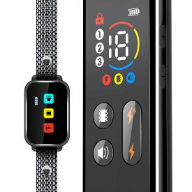 【P5倍！お買い物マラソン】無駄吠え防止器具 電気首輪 犬用しつけ用首輪 3モード 電気ショック 振動 ビープ音 最大400m以内通信操作可 充電式 IPX7防水 愛犬訓練 躾 ムダ吠え 犬のしつけグッズ リモコンタイプ 吠え癖 矯正 しつけ用器具