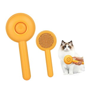 【100円クーポンあり】ペット用ブラシ 猫 ブラシ 犬用ブラシ ペットヘアクリーナーブラシ ペットコーム 猫 毛取り ワンプッシュ式 多機能ペットヘアクリーナー 丸洗い可能 皮膚に優しい 犬