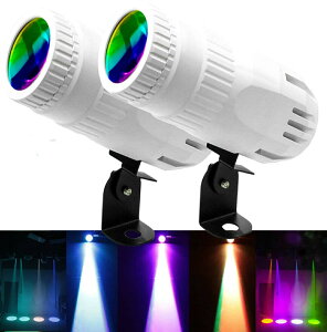【100円OFFクーポン&P5倍】 ステージライト LED パーティーライト ビーム スポットライト 調光 調色 おしゃれ 壁付け スモールスポットライト ミニ RGBW LED ビームスポットライト ステージ効果