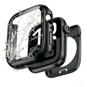 �y360°�h���ی�z�A�b�v���E�H�b�` �J�o�[ �h�� �Ή� Apple Watch �J�o�[ Series 6 5 4 SE3 SE2 SE �Ή� 44mm �P�[�X 2 in 1 �O��̕ی� PC+�K���X�f�� �����^ ���ϋv �����ߗ� �����ȒP �ϏՌ� �w��h�~ �S