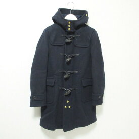 【中古】美品 SCYE BASICS サイベーシック カシミヤブレンド ウールメルトン ダッフルコート 38 ネイビー レディース Luxs ブランド古着のリュクス
