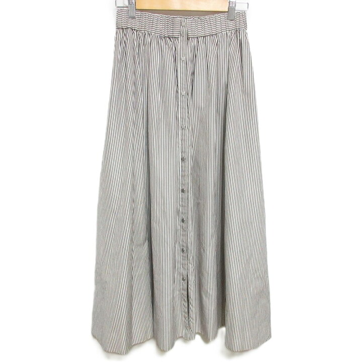 楽天市場】【中古】美品 ebure エブール ストライプ柄 マキシ丈 フレア  