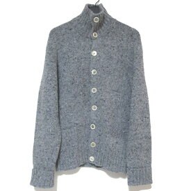 【クーポン+P2倍 1/9〜1/16】【中古】美品 YVES SAINT LAURENT イヴサンローランリヴゴーシュ トムフォード期 長袖 ミックスニット カーディガン XLサイズ グレー系 メンズ Luxs ブランド古着のリュクス