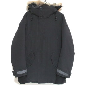 【中古】良品 CANADA GOOSE BLACK LABEL カナダグース ブラックレーベル EDGEWOOD PARKA エッジウッドパーカ ダウンコート 3408MB S/P ブラック メンズ Luxs ブランド古着のリュクス