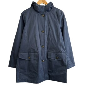 【中古】美品 WOOLRICH ウールリッチ フーデッドコート スプリングコート M ネイビー レディース Luxs ブランド古着のリュクス