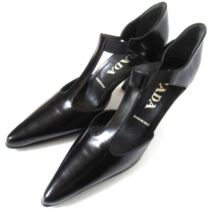 楽天市場】【中古】新品同様 PRADA プラダ レザー ポインテッドドゥ  