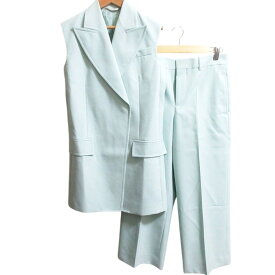 【中古】良品 GIVENCHY ジバンシィ ウール100％ ベスト パンツ セットアップ サイズ34 ライトグリーン レディース Luxs ブランド古着のリュクス