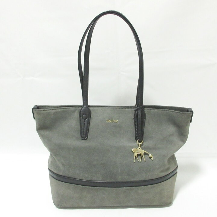 楽天市場】【中古】良品 BALLY バリー スエード チャーム付き トート 