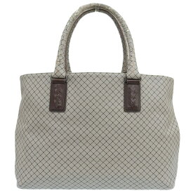 【中古】良品 BOTTEGA VENETA ボッテガヴェネタ マルコポーロ イントレッチオ ジェット PVCキャンバス トートバッグ グレージュ メンズ Luxs ブランド古着のリュクス