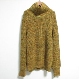 【中古】良品 CABaN キャバン トゥモローランド コットンカシミヤ ハイネック ローゲージニット セーター オーバーサイズ L マスタード レディース Luxs ブランド古着のリュクス