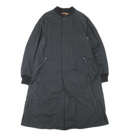 【中古】美品 18ss SCYE BASICS サイベーシックス ロングタイプ MA-1 コート ミリタリージャケット ブルゾン アウター 36 黒 ブラック メンズ Luxs ブランド古着のリュクス