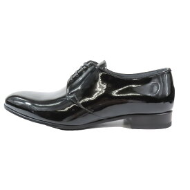 【中古】未使用 Christian Dior クリスチャンディオール エナメルシューズ ドレスシューズ パテントレザー レースアップ 靴 シューズ 黒 38 レディース Luxs ブランド古着のリュクス