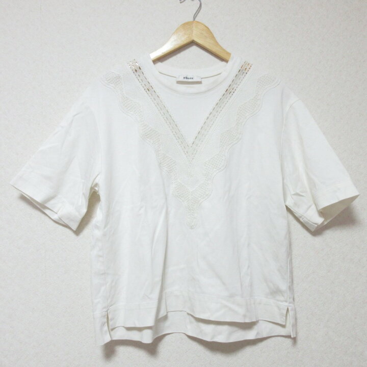 楽天市場】【中古】美品 21SS ebure エブール 半袖 レース刺繍 