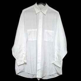 【エントリーポイント10倍】【中古】良品 HERILL ヘリル スビンコットン レギュラーカラー オーバーサイズ シャツ 21-050-HL-8000-1 サイズ2 ホワイト メンズ Luxs ブランド古着のリュクス