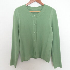 【7%OFFクーポン！2点以上で利用可】【中古】FOXEY フォクシー クリスピー ニットカーディガン 40843 サイズ40 グリーン レディース カーディガン ボレロ 良品