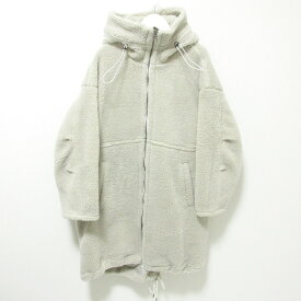 【エントリーポイント10倍】【中古】美品 21AW JOURNAL STANDARD ジャーナルスタンダード ボアフリース モッズコート M ベージュ レディース Luxs ブランド古着のリュクス