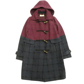 【中古】美品 Paul Smith ポールスミス メルトンウール ダッフル コート ジャケット ブルゾン フード ウール 40 紫 パープル ネイビー レディース Luxs ブランド古着のリュクス