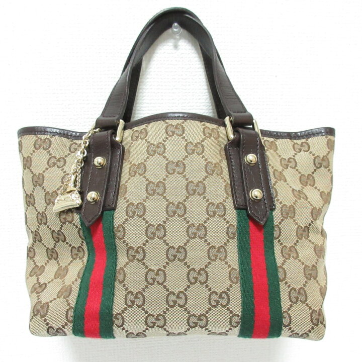 楽天市場】【中古】美品 GUCCI グッチ シェリーライン GG柄キャンバス 