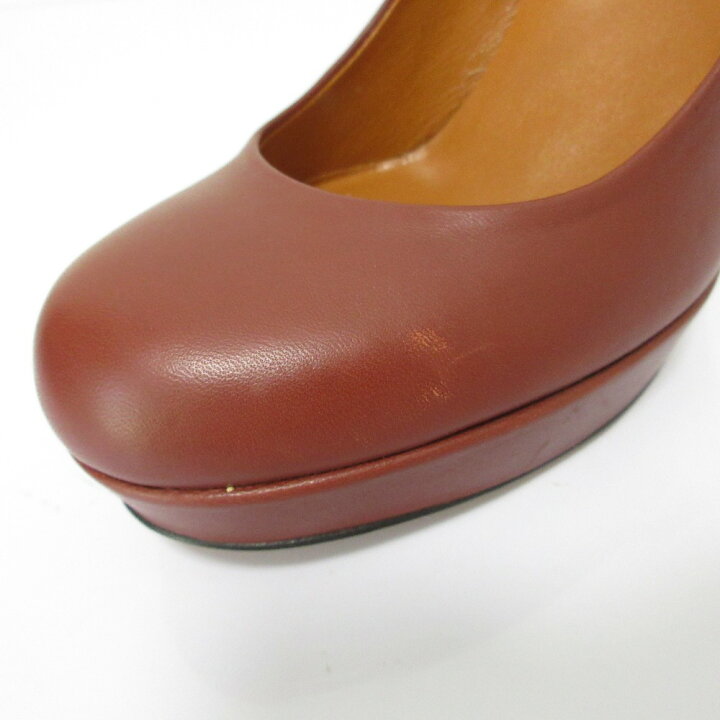 楽天市場】【中古】新品同様 GUCCI グッチ レザー ハイヒール ラウンド  