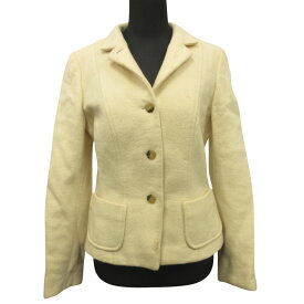 【中古】 MAX MARA WEEKEND LINE マックスマーラ ウィークエンドライン メルトン ウール ジャケット コート J42 ベージュ レディース Luxs ブランド古着のリュクス