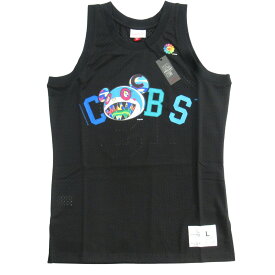 【中古】未使用 Complexcon Chicago × TM/KK コンプレックスコン 村上隆 ウルサベア フラワー メッシュ タンクトップ ノースリーブカットソー 黒 メンズ Luxs ブランド古着のリュクス