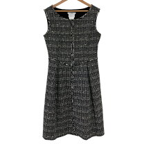 ルネ Rene 24年 ニットキャミワンピース 花柄 36 黒 グレー 白 6422130  
