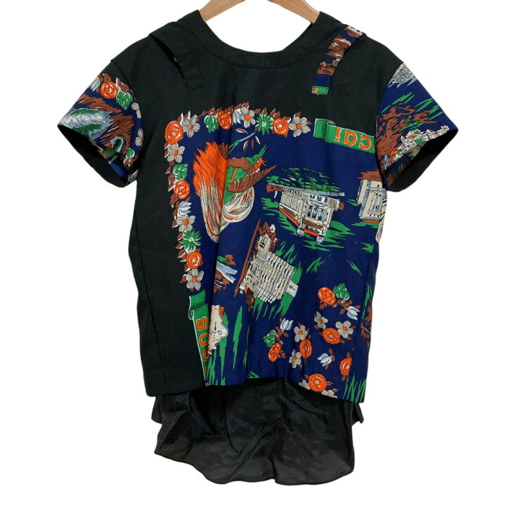 楽天市場】【中古】美品 sacai サカイ 半袖 異素材切替えブラウス  