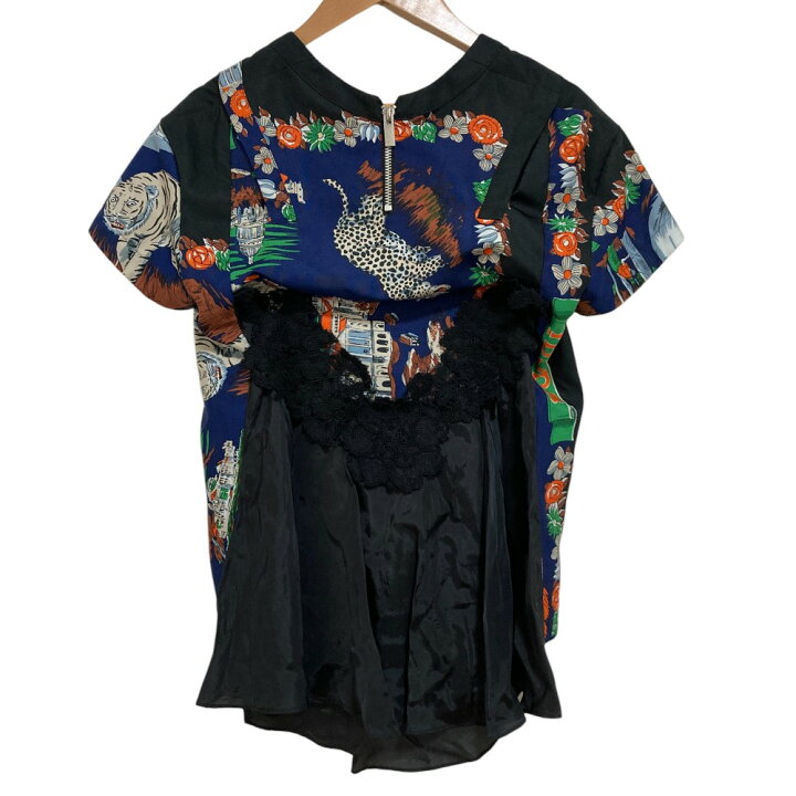 楽天市場】【中古】美品 sacai サカイ 半袖 異素材切替えブラウス  