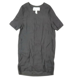 【中古】美品 18SS TICCA ティッカ Vネック ハーフ ワンピース ドレス レース 半袖 ひざ丈 F 黒 ブラック レディース Luxs ブランド古着のリュクス