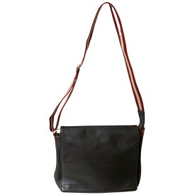 【中古】良品 BALLY バリー ストライプストラップ レザー ショルダーバッグ ブラウン メンズ Luxs ブランド古着のリュクス