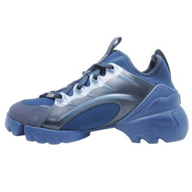 【中古】未使用 Christian Dior クリスチャンディオール D-CONNECT スニーカー シューズ テクニカルファブリック 34/21.0cm 青 ブルー レディース Luxs ブランド古着のリュクス