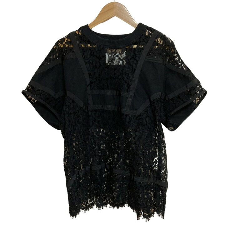 楽天市場】【中古】良品 sacai サカイ 半袖 レース ドッキング プル  