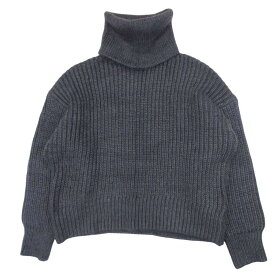【中古】美品 H&M エイチアンドエム バルキーニット タートルネック セーター ローゲージ オーバーサイズ XS チャコール レディース Luxs ブランド古着のリュクス