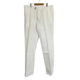 【クーポン+P2倍 1/24〜1/29】【中古】美品 Loro Piana ロロピアーナ リネンブレンド チノパンツ サイズ52 ホワイト メンズ Luxs ブランド古着のリュクス