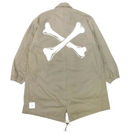 【中古】新品同様 24AW WTAPS ダブルタップス SMOCK/COAT/COTTON.SERGE スモックコート ジャケット アウター 中綿入り 01 カーキ メンズ Luxs ブランド古着のリュクス
