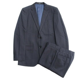 【クーポン+P2倍 1/9〜1/16】【中古】美品 COMME CA ISM コムサイズム スーツ セットアップ ジャケット パンツ スラックス ピンストライプ ブレザー テーラード 総裏 L 紺 メンズ Luxs ブランド古着のリュクス