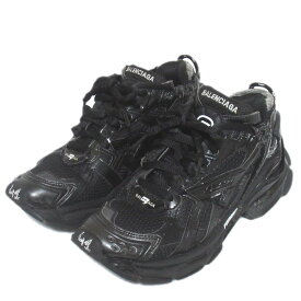 【中古】良品 BALENCIAGA バレンシアガ Runner ランナー スニーカー ダッドシューズ 677403 27cm ブラック メンズ Luxs ブランド古着のリュクス