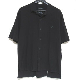 【中古】美品 25SS Y-3 ワイスリー アディダス ヨウジヤマモト ウルトラライト オープンカラーシャツ JD1457 XSサイズ 175/88A ブラック メンズ Luxs ブランド古着のリュクス