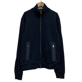 【中古】美品 24AW HERNO ヘルノ ダブルジップ ジャージーブルゾン サイズ50 ネイビー メンズ Luxs ブランド古着のリュクス
