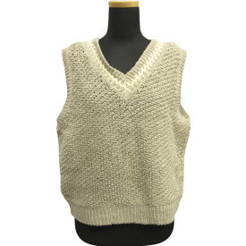 【クーポン+P2倍 1/9〜1/16】【中古】 niko and ...ニコアンド スクール ベスト ノースリーブ ニット セーター F ベージュ レディース Luxs ブランド古着のリュクス