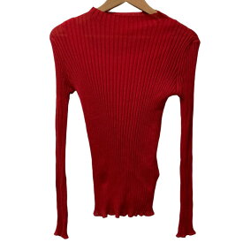 【中古】美品 24AW CAST: キャストコロン シアーニットタートル 長袖 セーター サイズM レッド レディース Luxs ブランド古着のリュクス