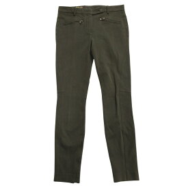 【クーポン+P2倍 1/24〜1/29】【中古】美品 Loro Piana ロロピアーナ スキニー パンツ スラックス 裾ジップ ストレッチ 38 グレー レディース Luxs ブランド古着のリュクス