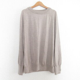 【中古】美品 22AW Spick and Span スピックアンドスパン ウォッシャブルビッグプルオーバー ニット セーター ベージュ レディース Luxs ブランド古着のリュクス