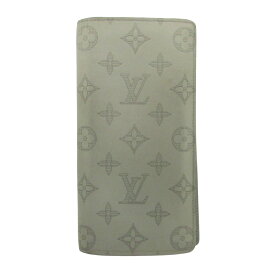 【中古】良品 LOUIS VUITTON ルイヴィトン モノグラム シャドウ ポルトフォイユ ブラザ 二つ折り 長財布 レザー M81335 グレー メンズ レディース Luxs ブランド古着のリュクス