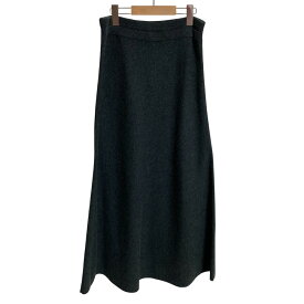 【中古】美品 TICCA ティッカ ニットロングスカート フリーサイズ グレー レディース Luxs ブランド古着のリュクス