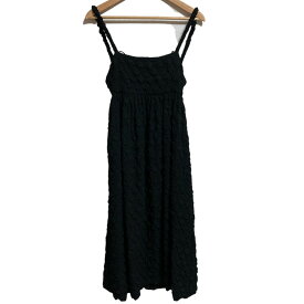 【中古】美品 23AW LE CIEL BLEU ルシェルブルー Shrinked Jacquard Cami Dress ロング キャミドレス ワンピース サイズ36 ブラック レディース Luxs ブランド古着のリュクス