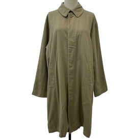 【クーポン+P2倍 1/9〜1/16】【中古】美品 45rpm フォーティファイブアールピーエム 裏地チェック ステンカラーコート 2 ベージュ レディース Luxs ブランド古着のリュクス